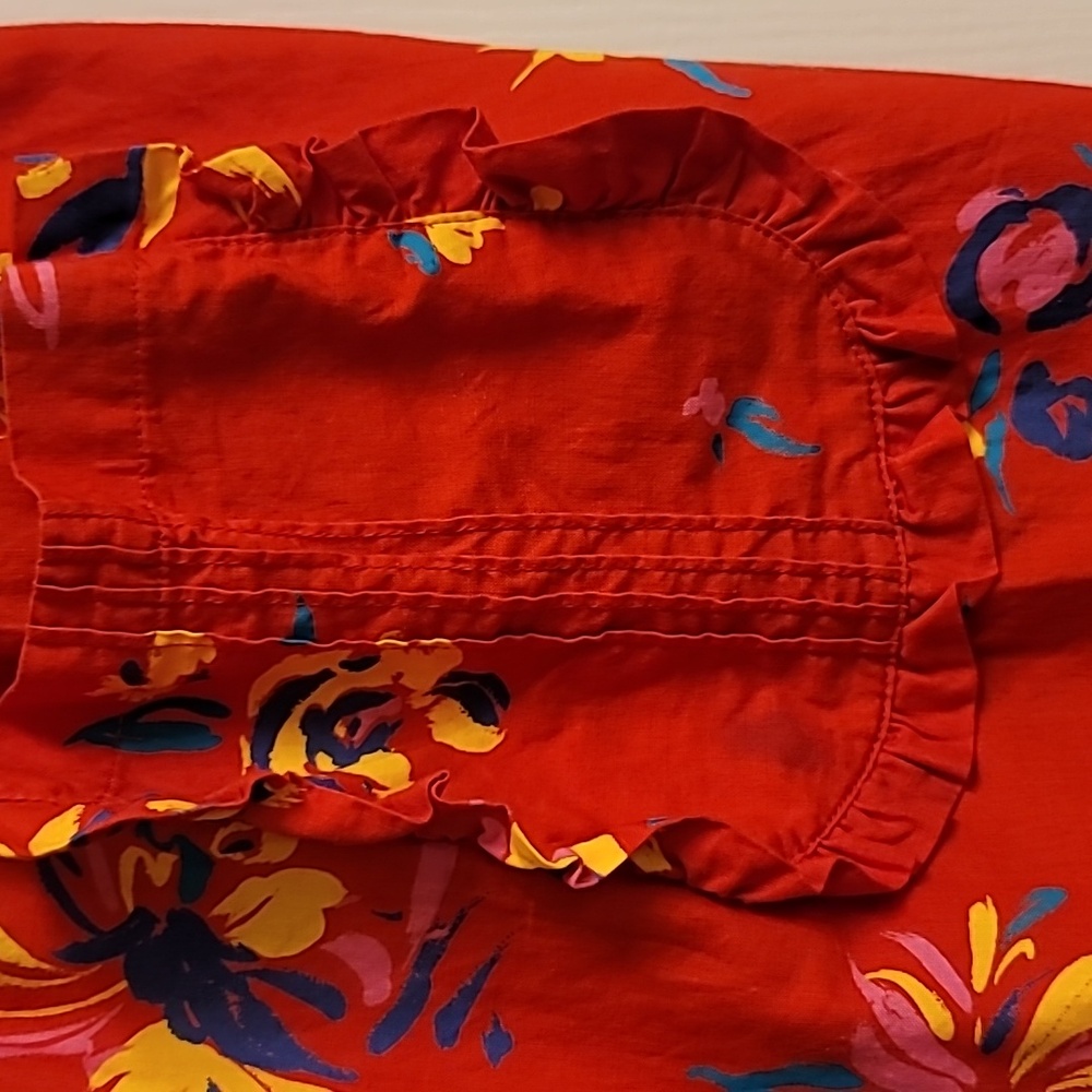 Yves Saint Laurent Floral Red Apron - image 5